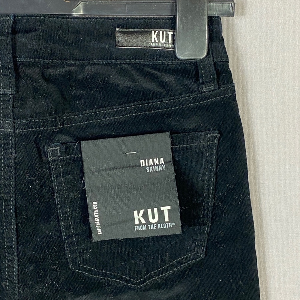 Kut from the Kloth Diana Stretch High Rise Skinny Corduroy Pants in Blac… - Picture 6 of 10